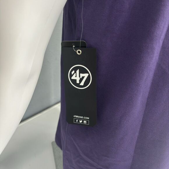 Minnesota Vikings NFL T shirt purple Large brand 47 apparel slip on Soft new - Picture 6 of 7